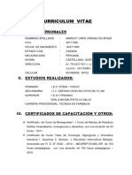 Curriculum Vitae: I. Datos Personales