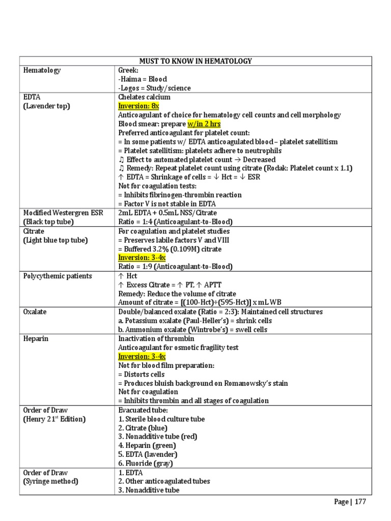 Essential Hematology Concepts | PDF | Anemia | Granulocyte