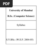 University of Mumbai B.Sc. (Computer Science) : Syllabus