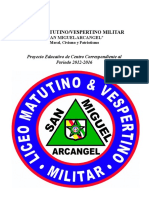 PROYECTO DE CENTRO, REGLAMETO ORGÁNICO Y CÓDIGO DE CONDUCTA DEL LICEO MATUTINO VESPERTINO SAN MIGUEL ARCANGEL (En Proceso)
