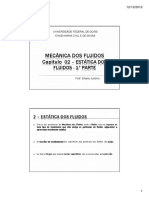 MECÂNICA DOS FLUIDOS - Capitulo 02 - 1a Parte PDF