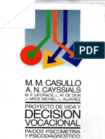 Casullo Cayssials Proyecto de Vida y Decision Vocacional Indice