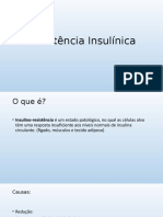 Resistência Insulinica - apresentação resumo