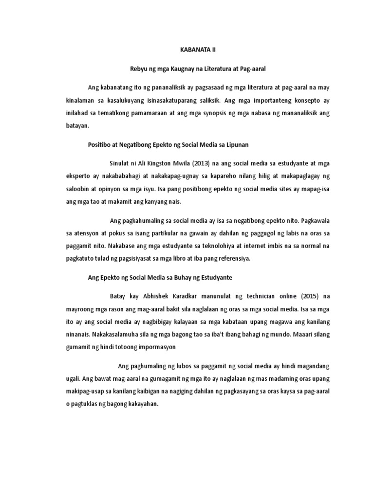 Dayuhang Literatura Tungkol Sa Social Media  Best gambit