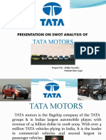 Tata Motors: Presentation On Swot Analysis of