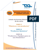 Listado de Normas NMX PDF