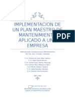 1 - Implementacion de Un Plan Maestro de Mantenimiento Aplicado A Una Empresa