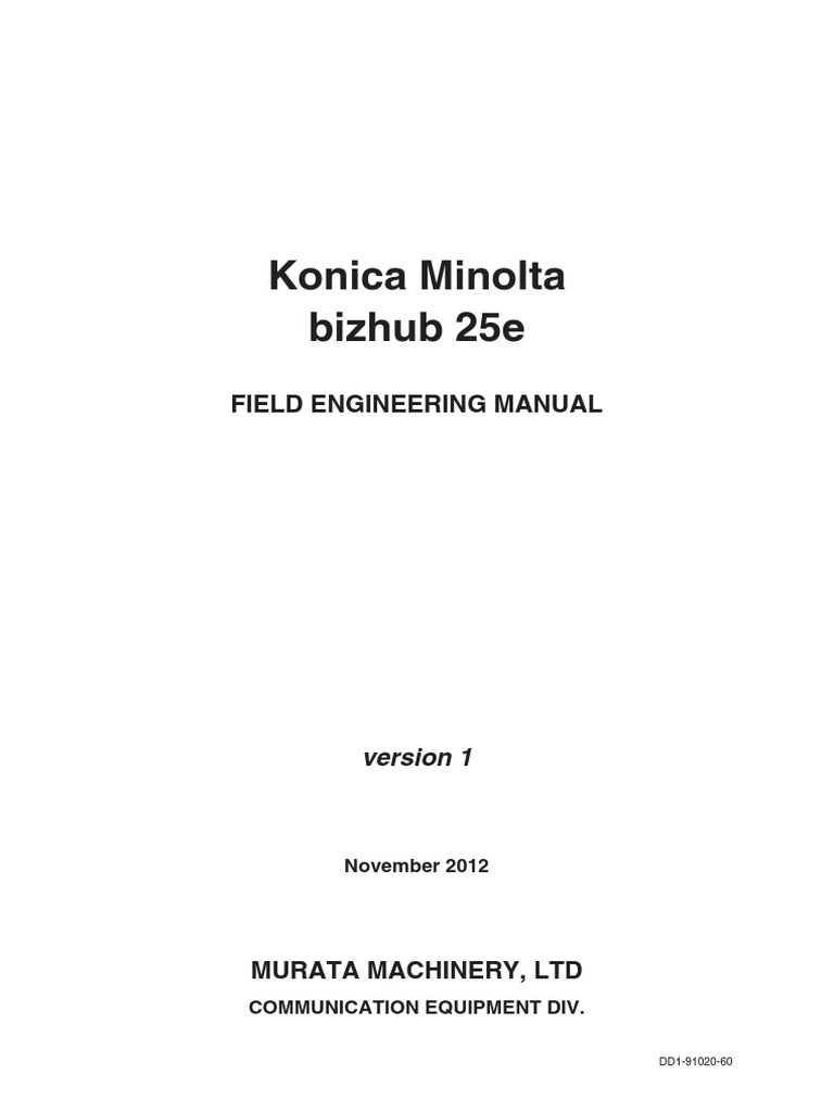 261819911 Bizhub 25e Service Manual 1 Pdf Image Scanner Fax