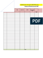 Format of Reimbursement Bill