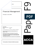 Financial Management: Thursday 5 June 2008