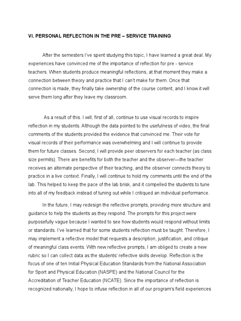 Enhancing Reflection in Teacher Training | PDF | Career & Growth