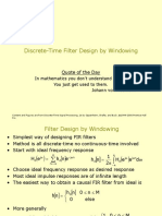 Discrete-Time Filter Design by Windowing: Quote of The Day