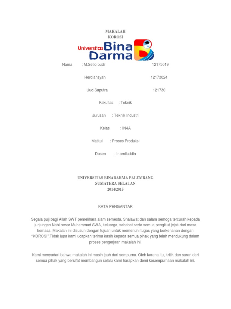 Makalah Cara Pencegahan Pada Korosi