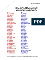 Daftar Kosa Kata Serapan PDF