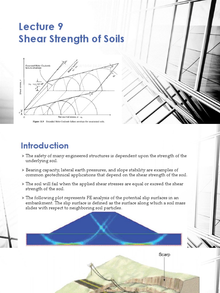 Shear Strength of Soils | PDF | Strength Of Materials | Geotechnical ...