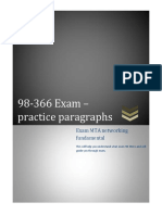 98-366 Exam - Practice Paragraphs: Exam MTA Networking Fundamental