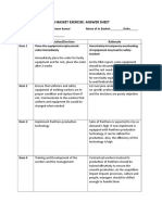 In Basket Exercise: Answer Sheet