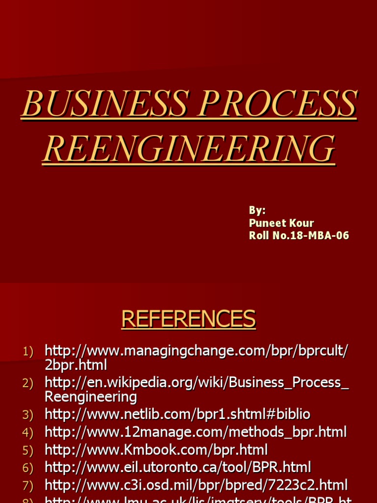 Business Process Reengineering Overview | PDF | Computers