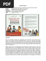 Resensi Buku Komunikasi Sosial Anak Dengan Autism Spectrum Disorder (ASD)