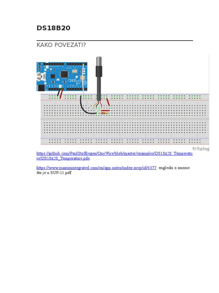 DS18B20 Connection Guide | PDF