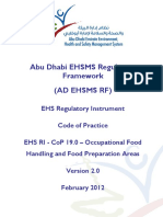AD EHS RI - CoP - 19.0 - Occupational Food Handling and Food Preparation Areas