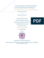 Project Report On Optimization of Spherical Reactor Using Evolutionary Optimization Techniques