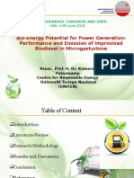 Bio-Energy Potential For Power Generation: Performance and Emission of Improvised Biodiesel in Microgasturbine