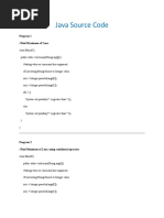 Java Source Code: Program 1 //find Maximum of 2 Nos