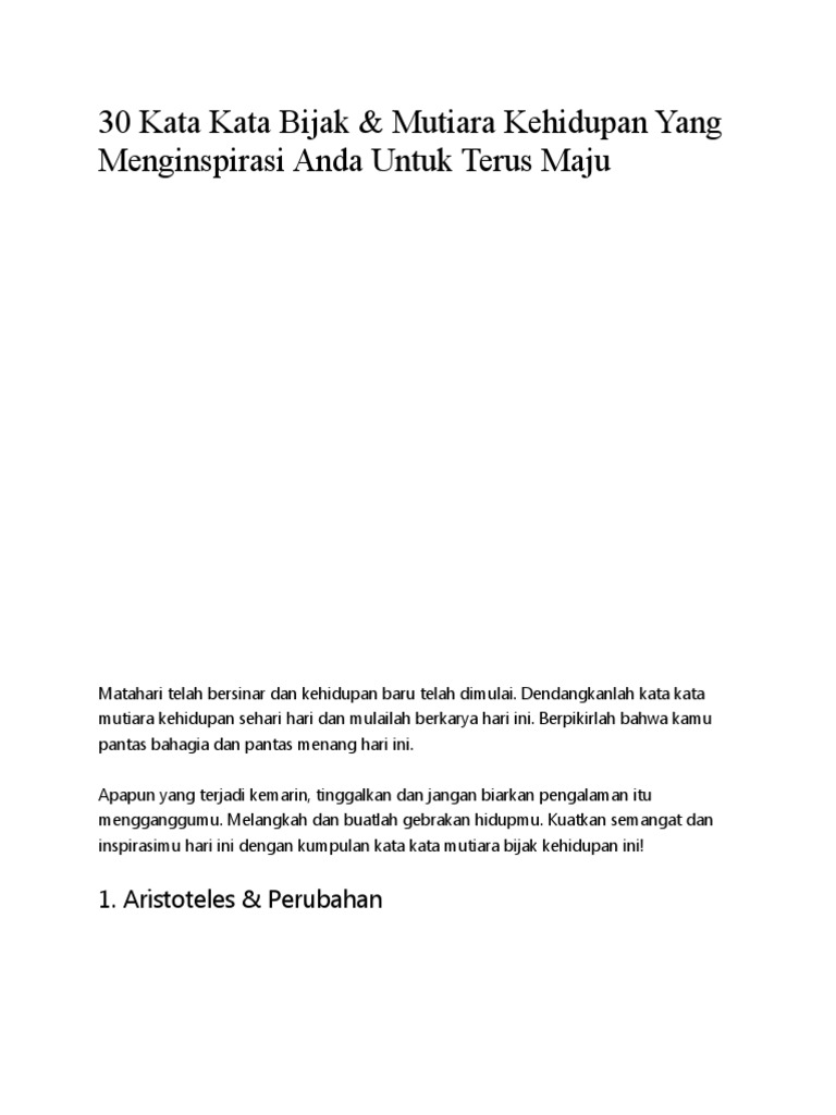 30 Kata Kata Bijak 30 Kata Kata Bijak