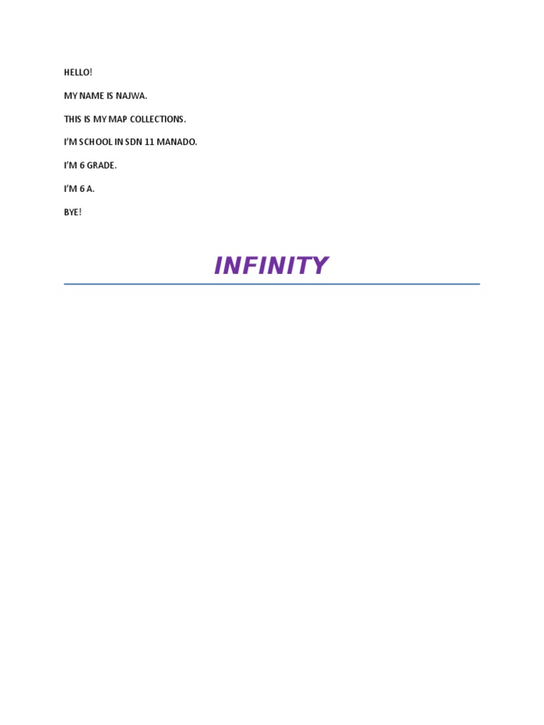 Infinity | PDF