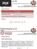 Matemática II - Integrais Definidos