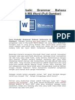 Cara Perbaiki Grammar Bahasa Indonesia Di MS Word