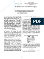 Classification of Emotions From Speech Signal