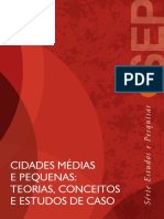 Cidades médias e pequenas: teorias, conceitos e estudos de caso