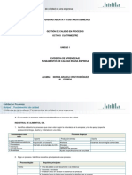 Calidad en procesos de una empresa alimenticia