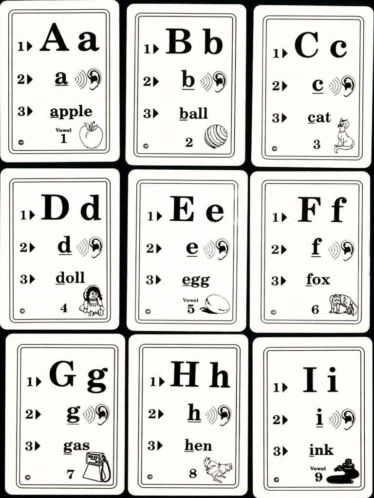Hooked On Phonics - White Cards | PDF