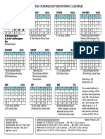 School Calendar 2017 - 2018