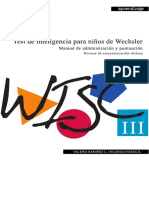 Wisc III V CH Manual de Administracion y Puntuacion PDF