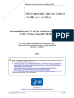 Guidelines For Envinronmental Infection Control in Health-Care Facilities 2003