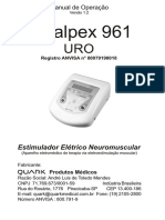 Manual de operação do estimulador elétrico neuromuscular Dualpex 961 Uro