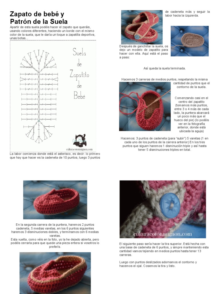 Gu a paso a paso para tejer sandalias de crochet para beb s PDF