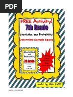 FREEActivity7thGradeMathStatisticsandProbabilitySampleSpace