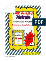 FREEActivity 7 TH Grade Math Statisticsand Probability Sample Space