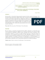 ARTICULO CESAR TELLO Globalizacion Neoliberal Politicas Educativas ALC PDF