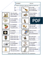 Comprensión Lectora Frases 16 Imágenes PDF