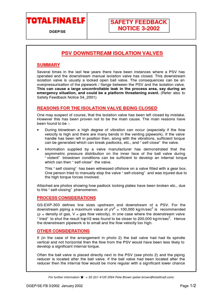 Safety Feedback Notice 32002 PDF PDF