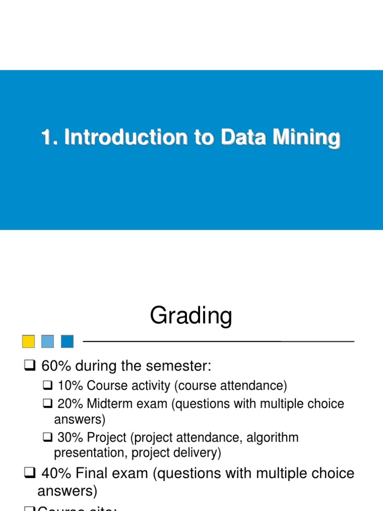EWIS1-Introduction To Data Mining PDF | PDF | Data Mining | Regression ...