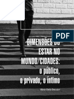 Dimensões Do Estar No Mundo/Cidades: O Público, O Privado, O Íntimo