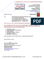 COMPLAINT -THE STAN J. CATERBONE 42 U.S.C. § 14141 “POLICE MISCONDUCT PROVISION” COMPLAINT TO U.S. DEPARTMENT OF JUSTICE August 24, 2017