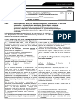 Prueba de Lengua y Literatura sobre argumentación